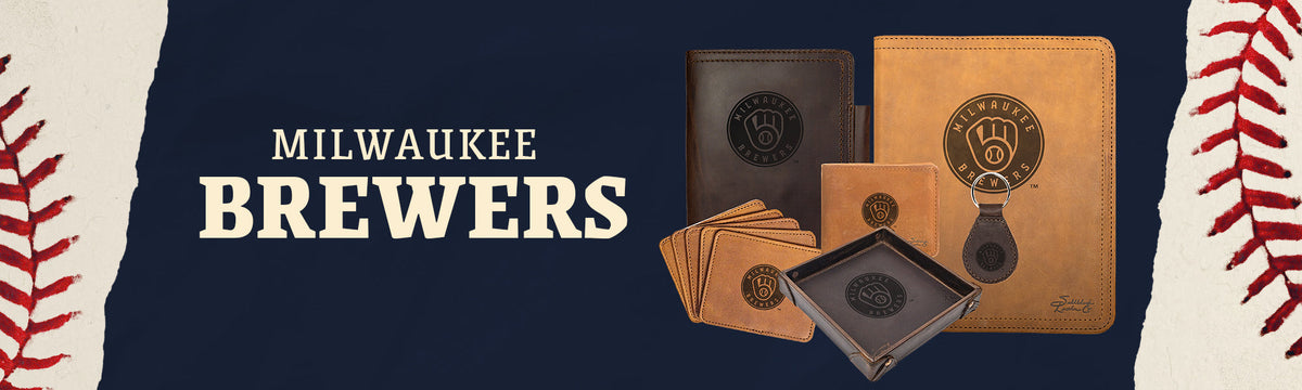 Milwaukee Brewers leather goods by Saddleback Leather Co.