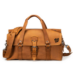 20" Baby Beast Duffle Bag in Tobacco with Washington Nationals logo, front view with shoulder strap