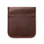 Bear Trap Leather Coin Purse in Chestnut, front view with embossed Saddleback Leather Co. logo