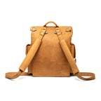 Tank Backpack in Tobacco, back view with padded shoulder straps and top handle