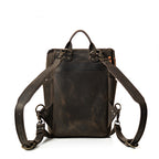 All in One Backpack Medium in Black, back view showing adjustable shoulder straps and clips