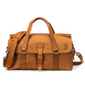 20" Baby Beast Duffle Bag in Tobacco with Boston Red Sox logo, front view with shoulder strap