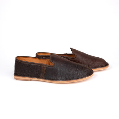Pair of Barefoot Slip-on Shoes in Dark Coffee Brown, side view