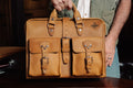 Flight Bag Leather Briefcase - Milwaukee Brewers