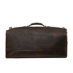 27" Adolescent Beast Duffle Bag in Dark Coffee Brown, back view with smooth panel and top handle