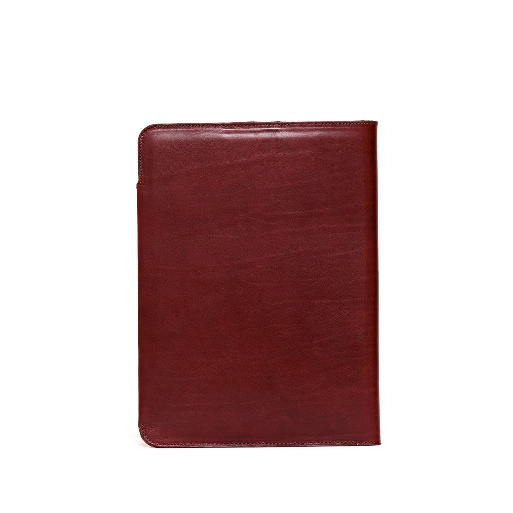 C.S. Lewis Medium Portfolio in Oxblood, closed back view