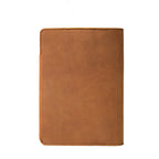 Medium Moleskin Cover in Tobacco, back view of the closed cover