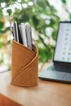 Leather Pen Cup Holder