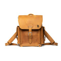 Tank Backpack - San Diego Padres in Tobacco, front view with embossed Padres logo and buckled flap