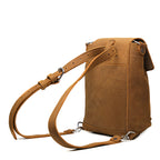 10" Convertible Crossbody in Tobacco, angled back view with straps set up as a backpack