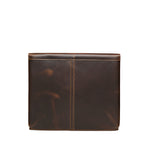 14" Document Holder in Dark Coffee Brown, back view showing center vertical stitched seam