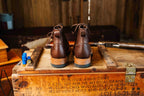High-quality dark brown boots showing the heel