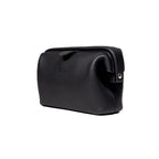 Big Mouth Organizer in Black, angled side view showing the hinged frame and rivet