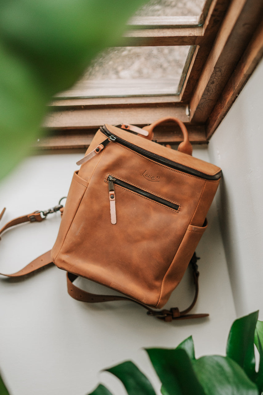 All in One Leather Backpack