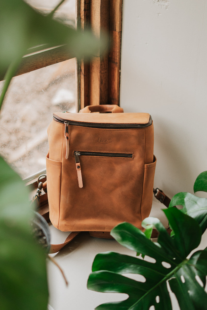 All in One Leather Backpack