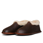 Dave's Deals Sheepskin Moccasins- Old design - Size 7-Dark Coffee Brown