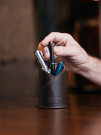 Leather Pen Cup Holder