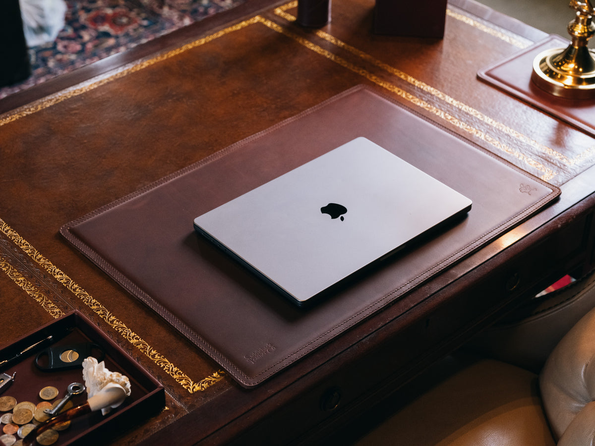 High quality dark coffee colored desk pad